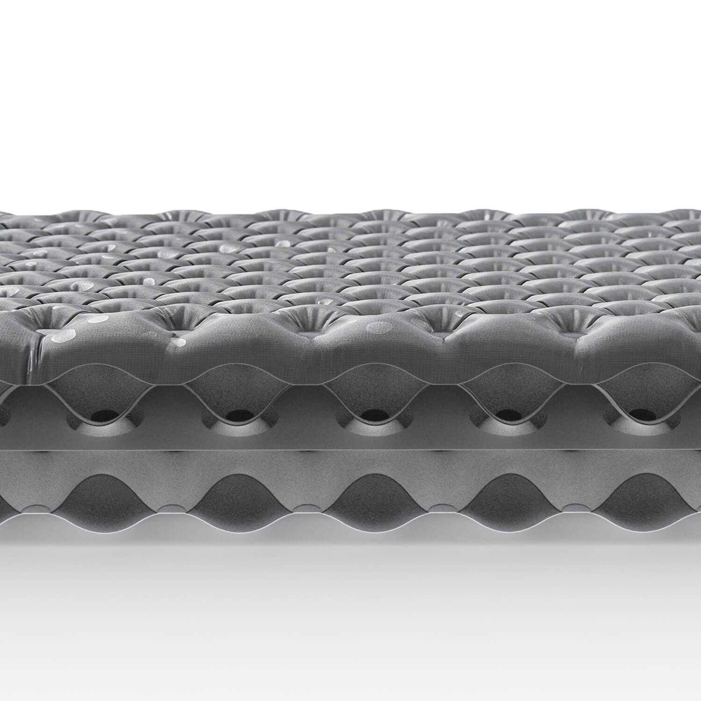 Ultralet 5,5 cm liggeunderlag med indbygget pude og fodpumpe, ultralet design.