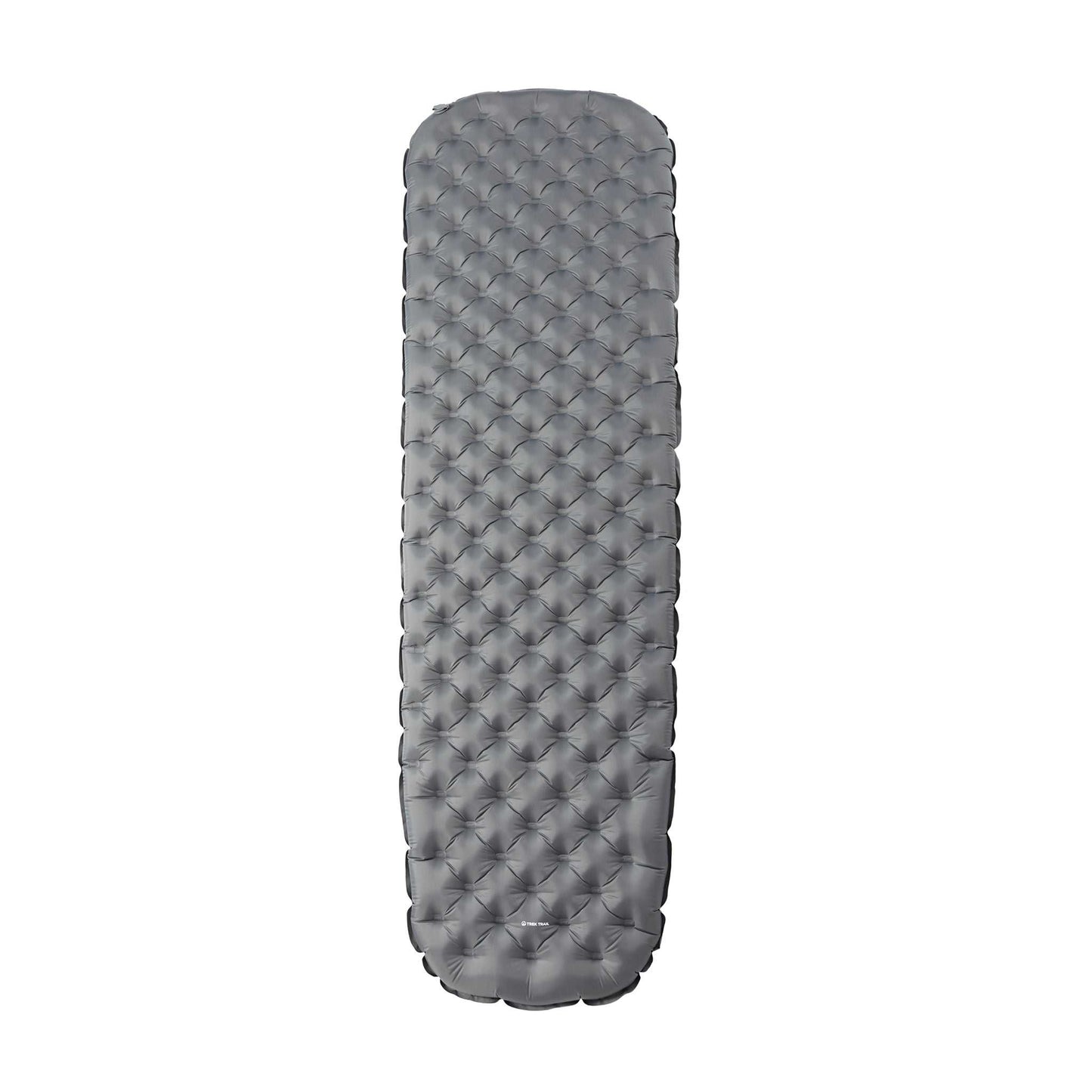 Ultralet liggeunderlag 8,5 cm, grå, 195x63 cm, 10 cm tykkelse, kompakt sammenpakket størrelse 30x10x10 cm.