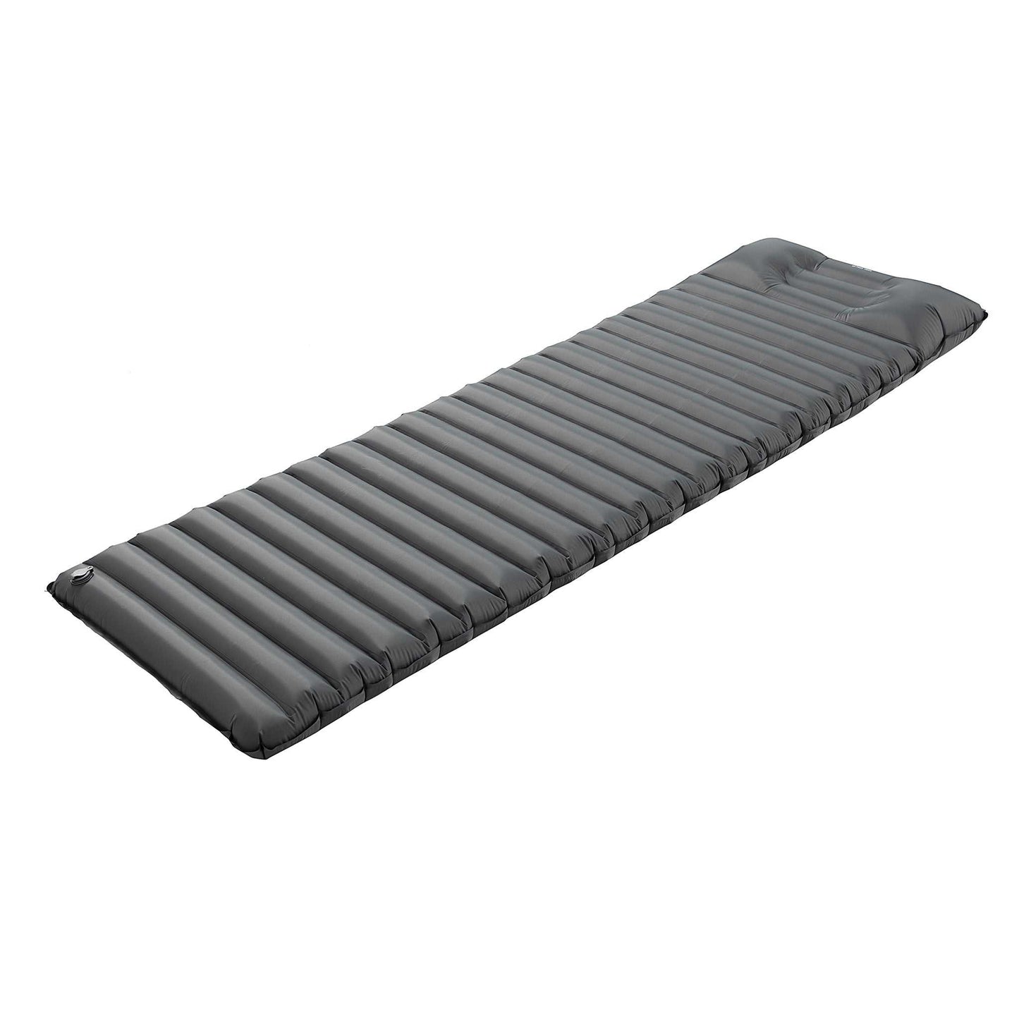 Ultralet liggeunderlag med indbygget pude og fodpumpe, 188 x 60 cm, 550g.