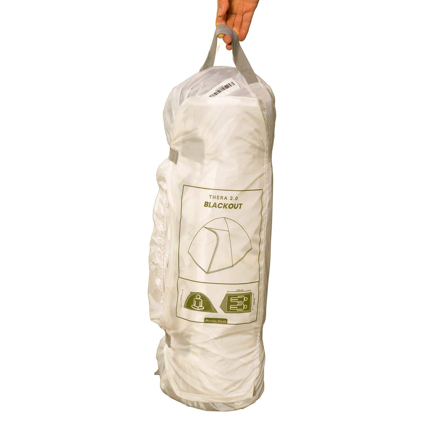 2 personers iglo telt - Thera 2.0 Blackout i transportpose, 100% vandtæt og letvægtsdesign.