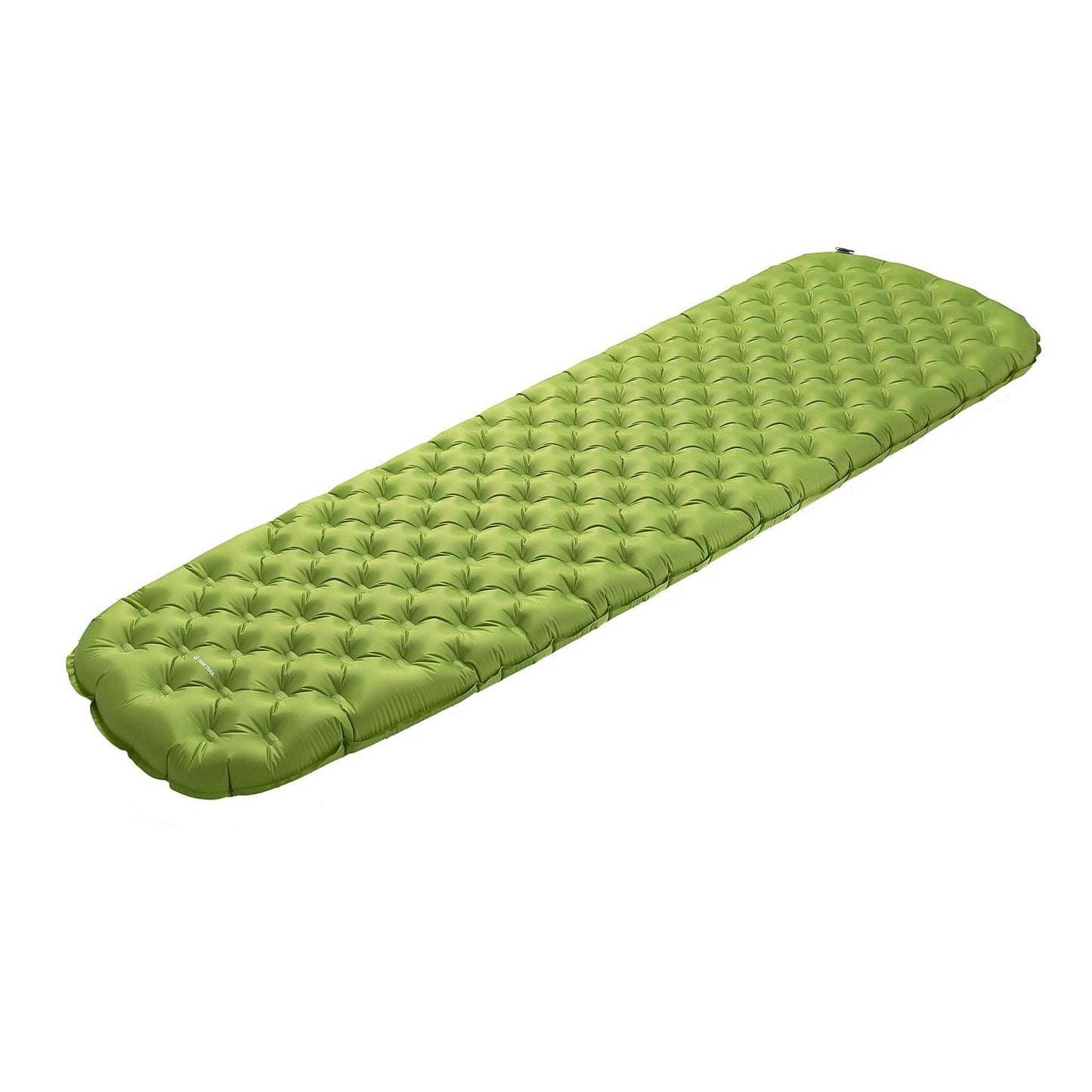 Ultralet liggeunderlag 8,5 cm i grøn ripstop nylon, 195 x 63 cm, 750g.