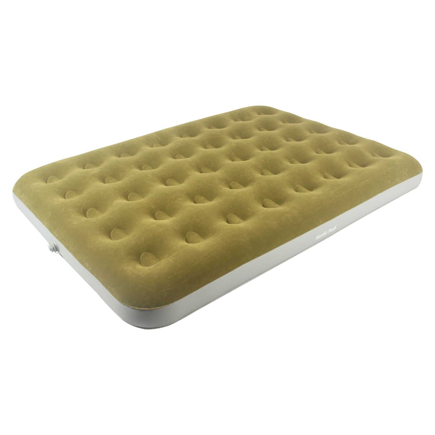 Dobbelt luftmadras med ventil, 185 x 137 x 22 cm, reparationskit inkluderet.