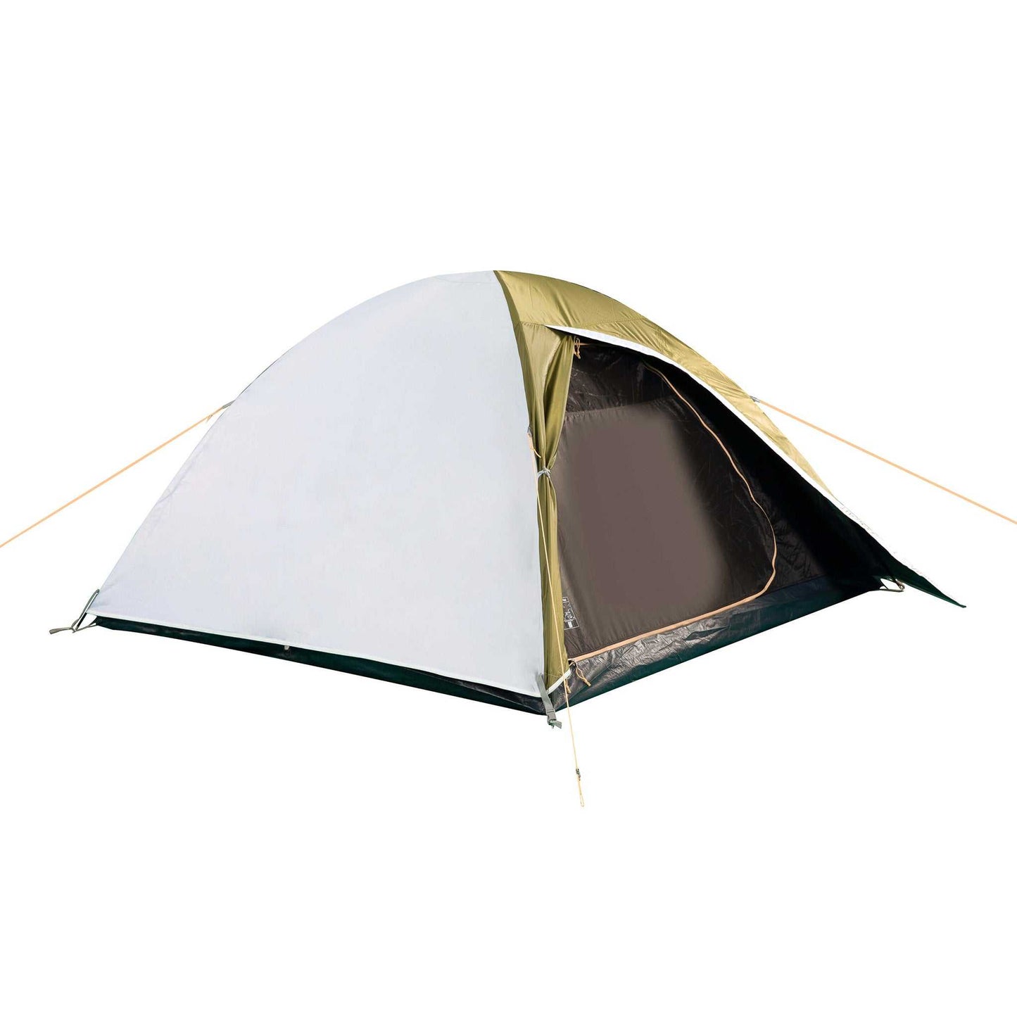 3-person igloo tent with blackout feature, waterproof, breathable, and includes mosquito net.