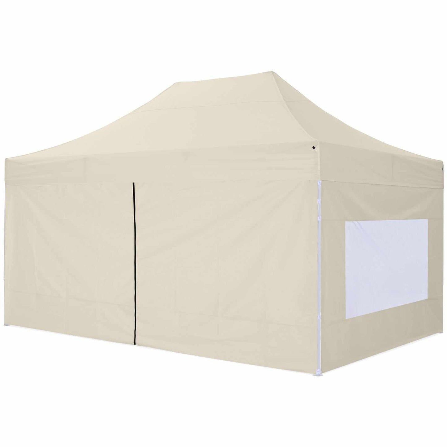 Sidevæg til pavillon 3x4,5m med dør og kraftig lynlås, let monterbar med velcro, vandtæt oxford materiale.
