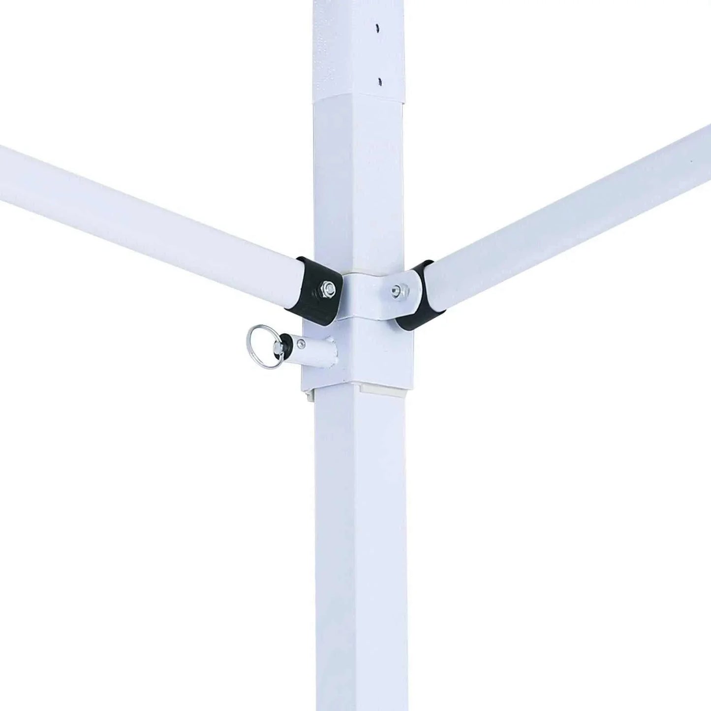 Steel frame joint of Pavillon Easy Up 3x4.5m with white corrosion-resistant coating.