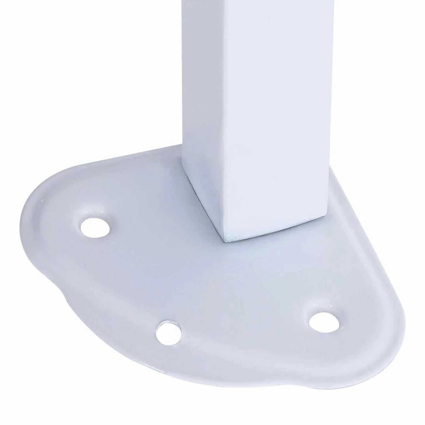 Pavillon Easy Up sturdy white steel frame base detail.