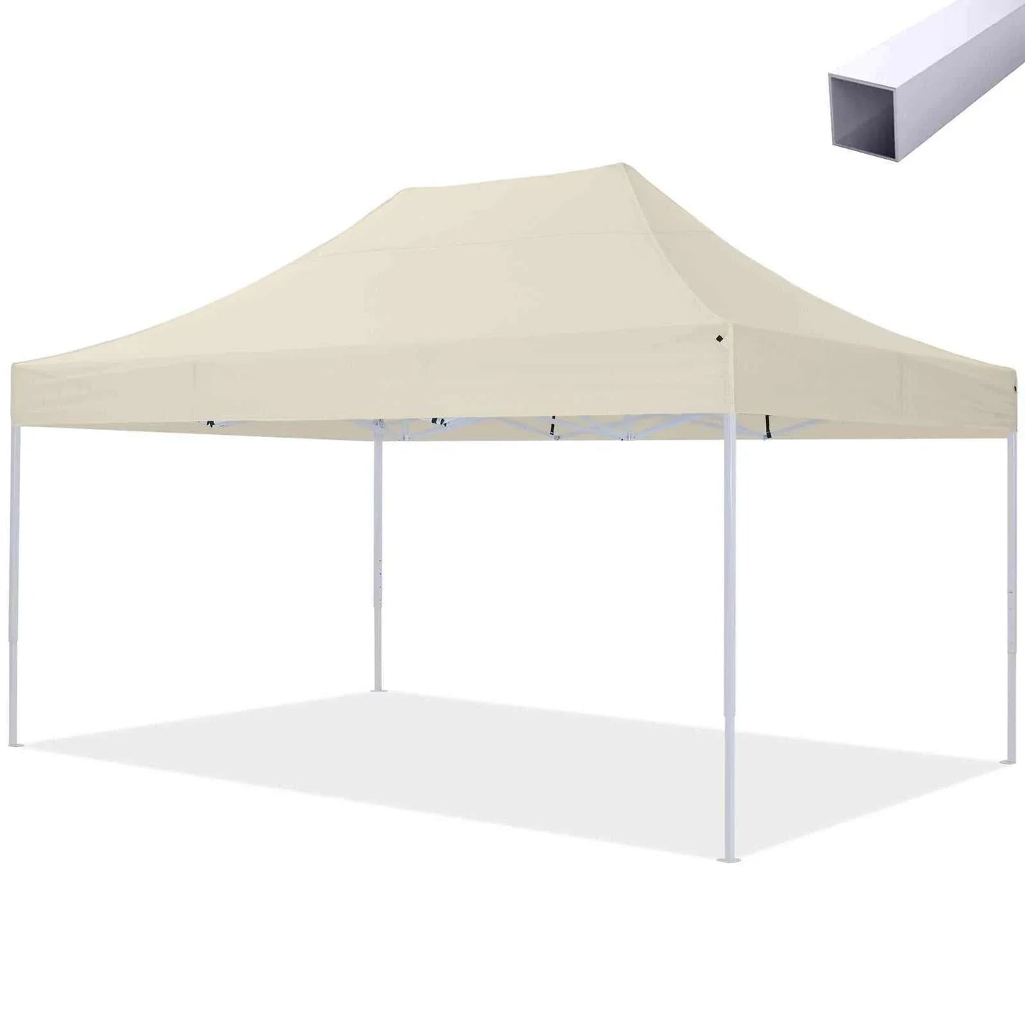 Pavillon Easy Up 3x4.5m with sturdy steel frame and waterproof polyester roof.