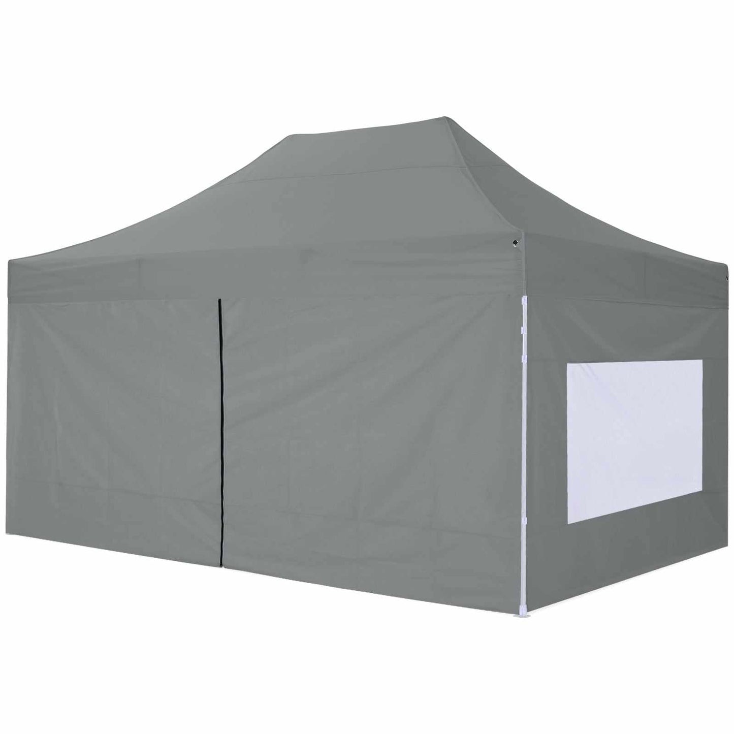 Sidevæg til pavillon 3x4,5m med dør, let montering, robust 700D oxford materiale.