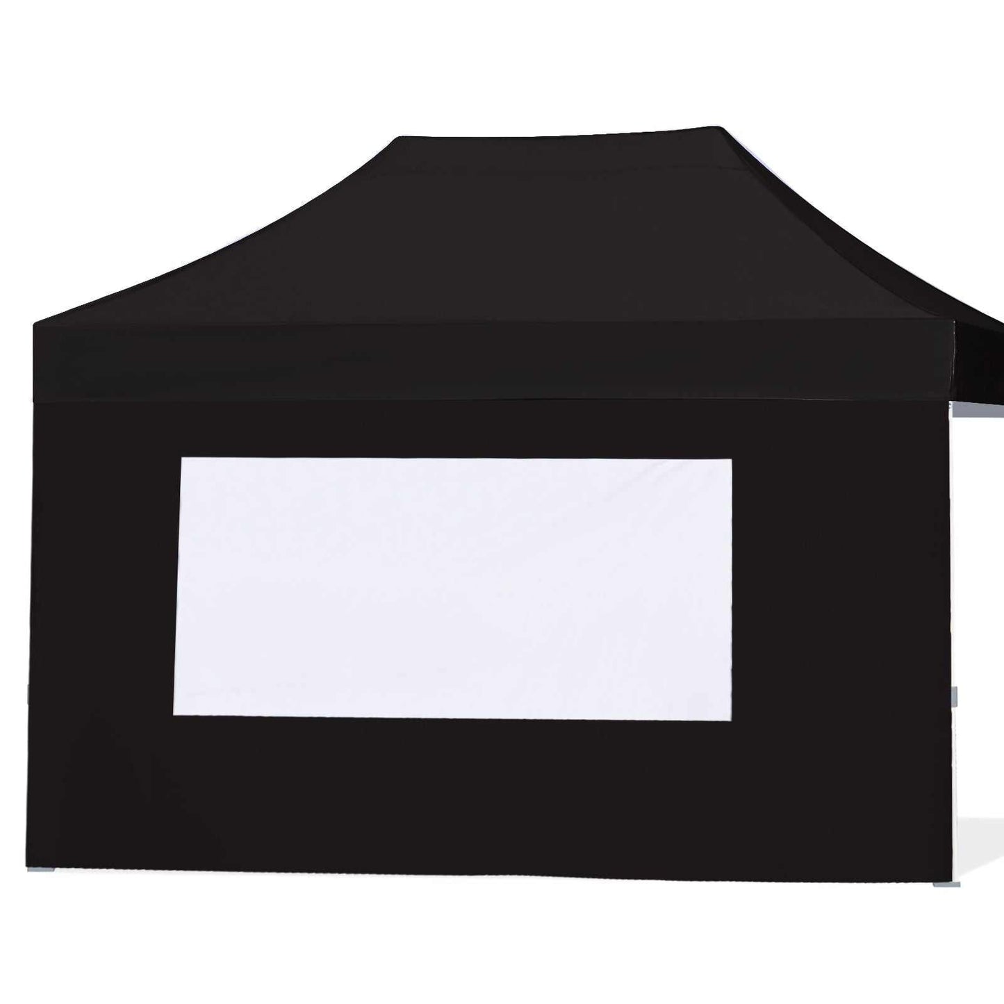 Sidevæg til pavillon 3x4,5m med stort vindue, nem montering, 700D oxford materiale, vandtæt PU coating.