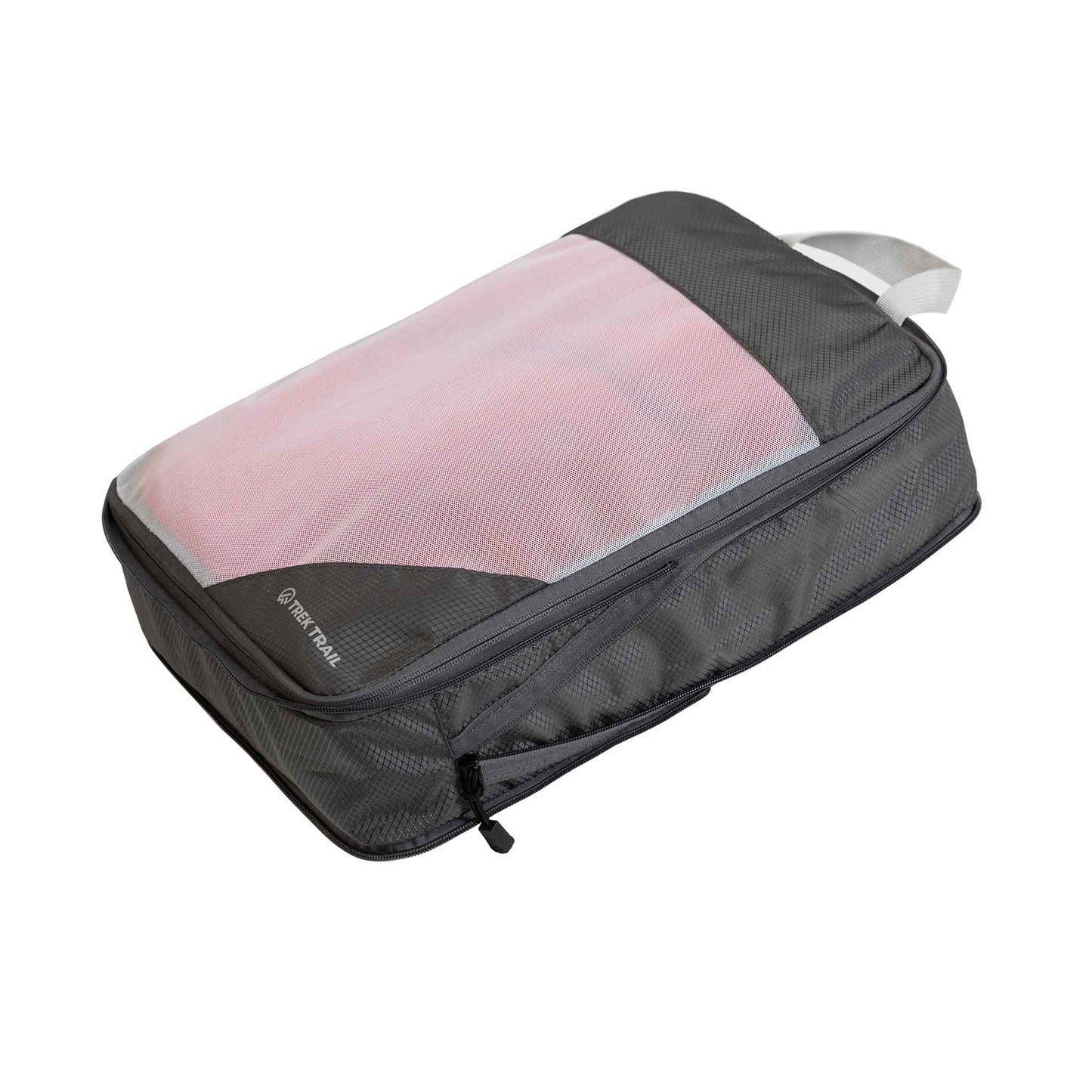 Black Pakpose - Large 12L packing cube with mesh front and zip, expands for more storage.