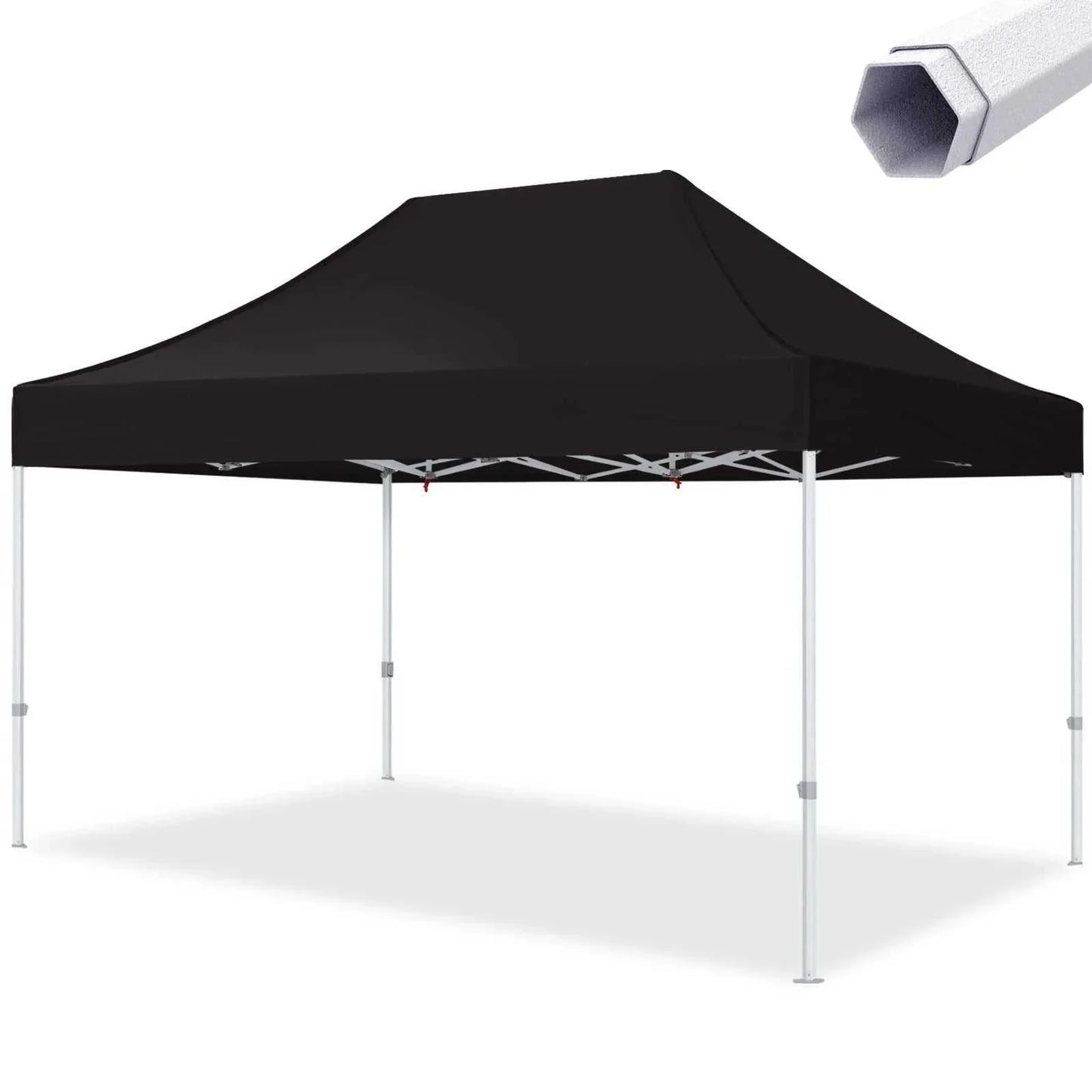 Pavillon Easy Up 3x4.5m with steel frame and waterproof polyester roof.