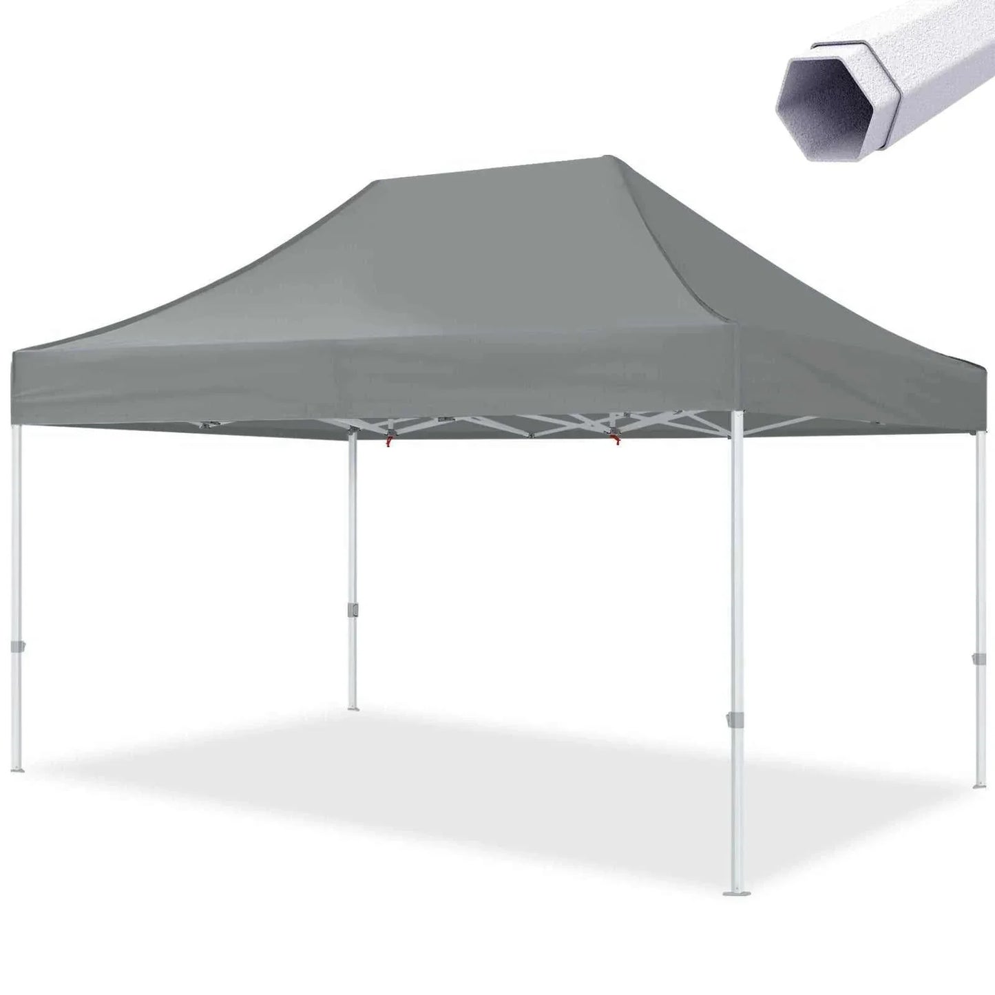 Pavillon Easy Up 3x4.5m with stable steel frame and waterproof polyester roof.