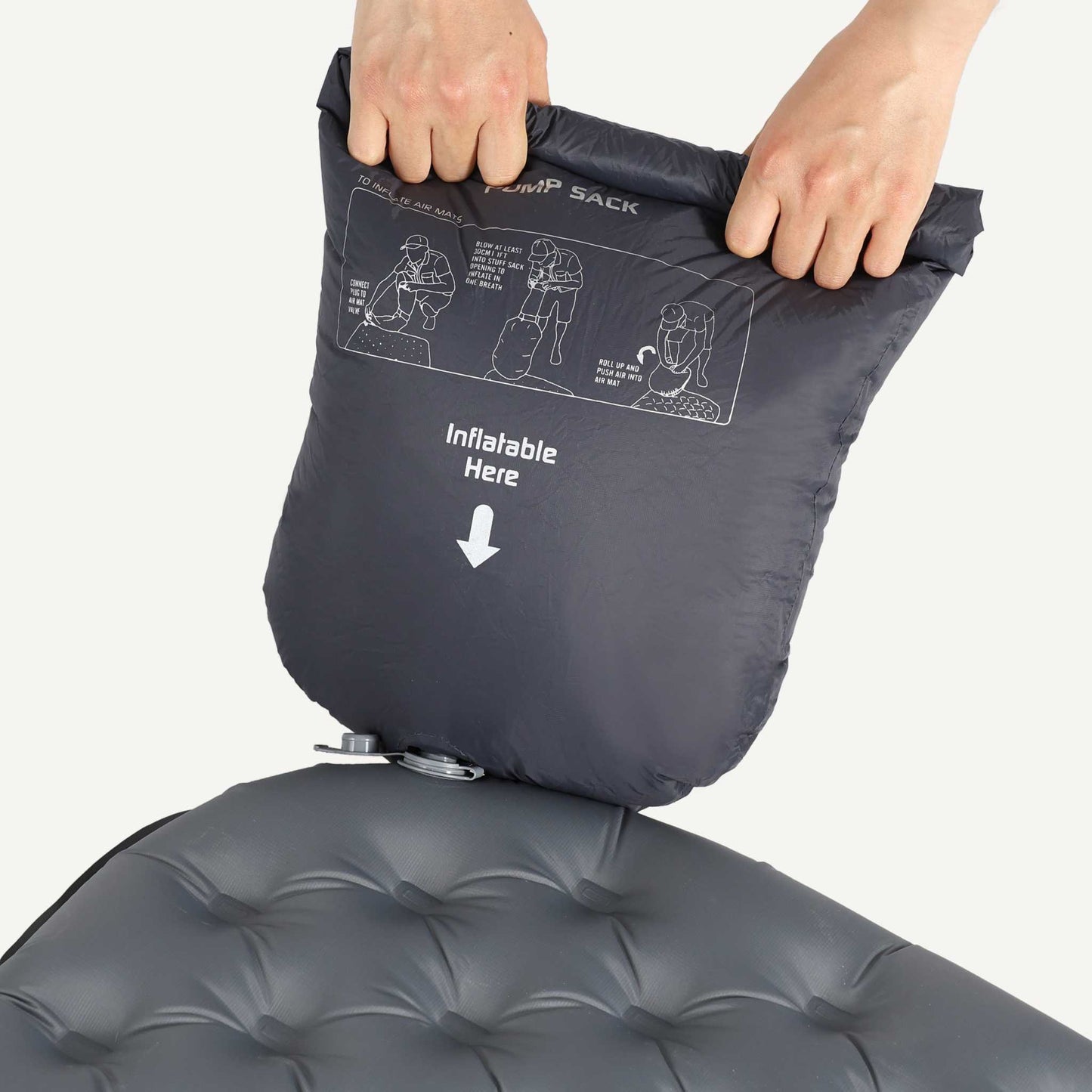 Ultralet liggeunderlag - 8,5 cm - Indbygget pude