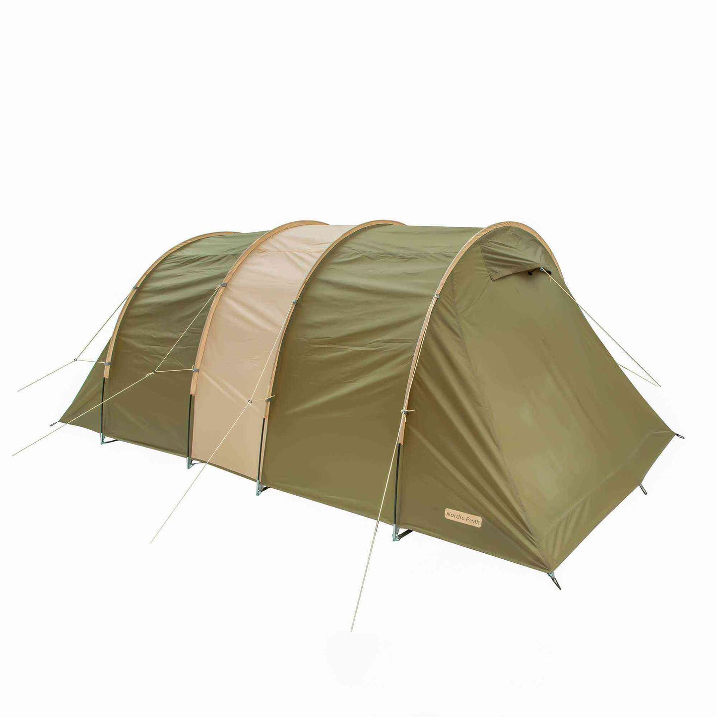 Gruppe telt til 4 personer, 100% vandtæt, to sovekabiner, vejer 9 kg.