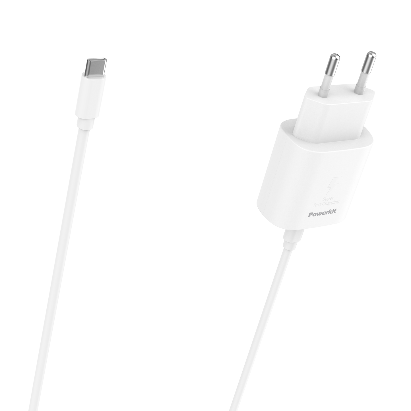 USB C oplader og USB C kabel til hurtigopladning, 1 meter, 20W, CE godkendt.