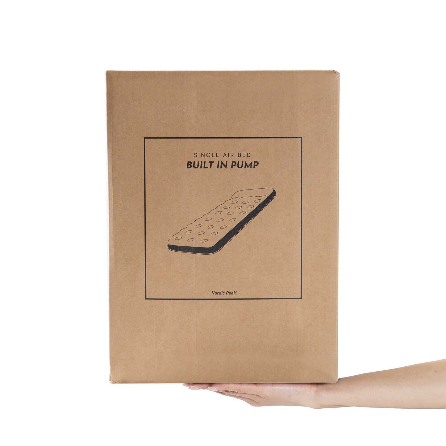 Single luftmadras - Indbygget pude og fodpumpe