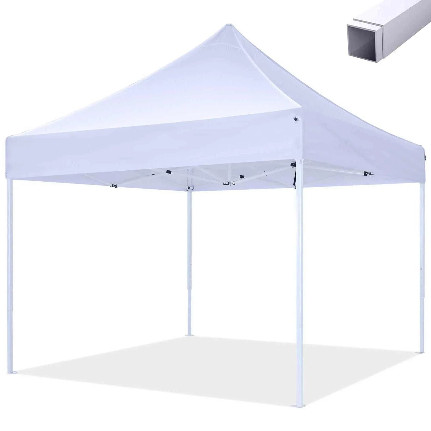 Pavillon Easy Up 3x3m with steel frame, white coating, and UV-protective waterproof canopy.