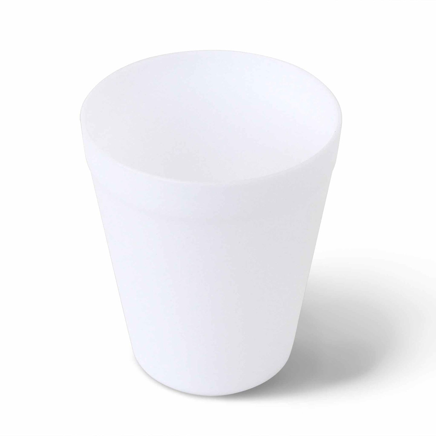 White cup from an 18-piece picnic set.