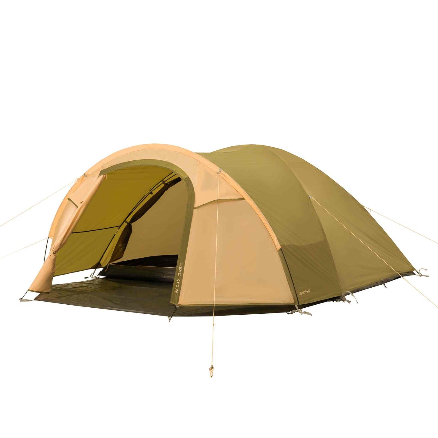 4-person waterproof festival tent with ventilation and storage pockets.