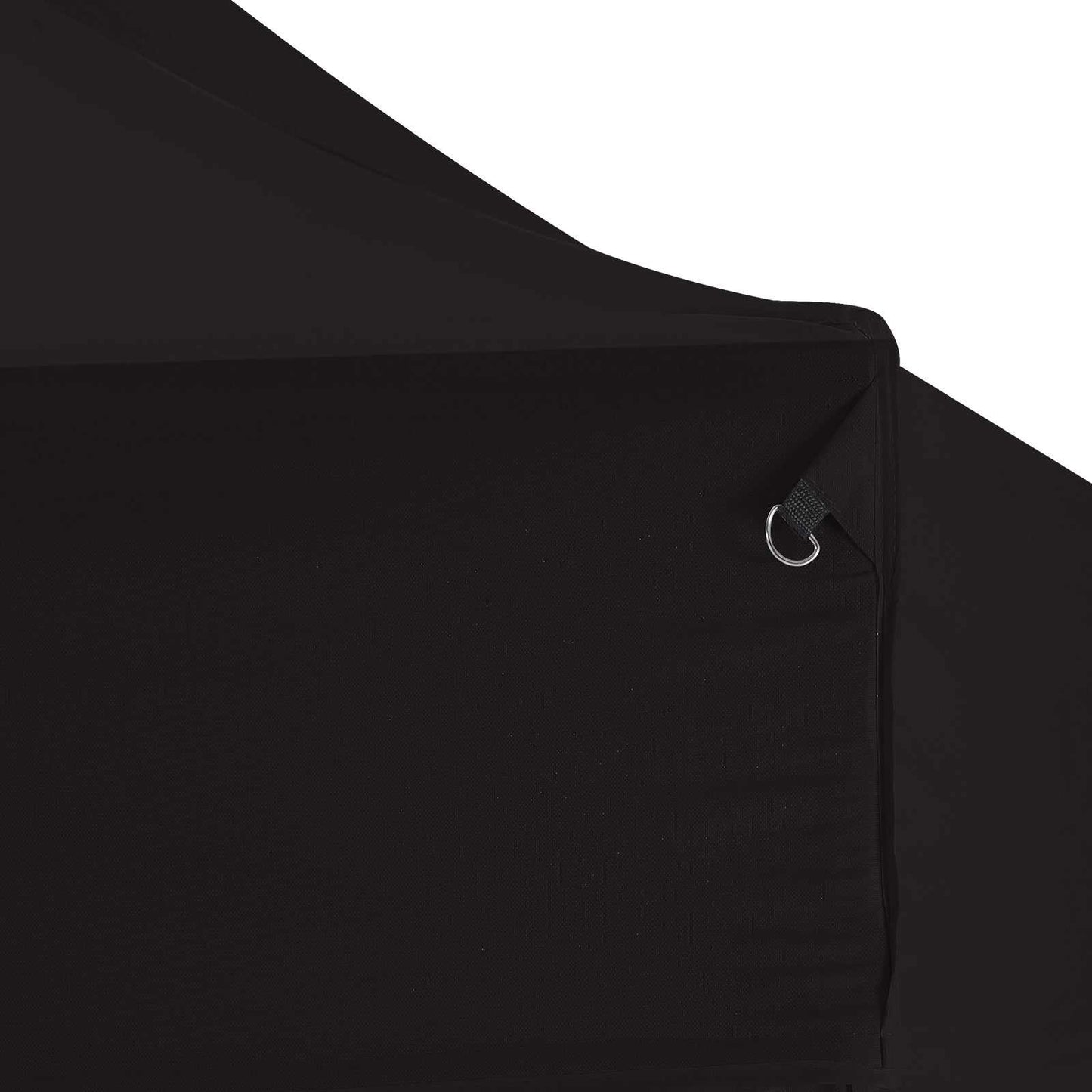 Pavillon oversejl - 3x4,5 meter black corner detail.