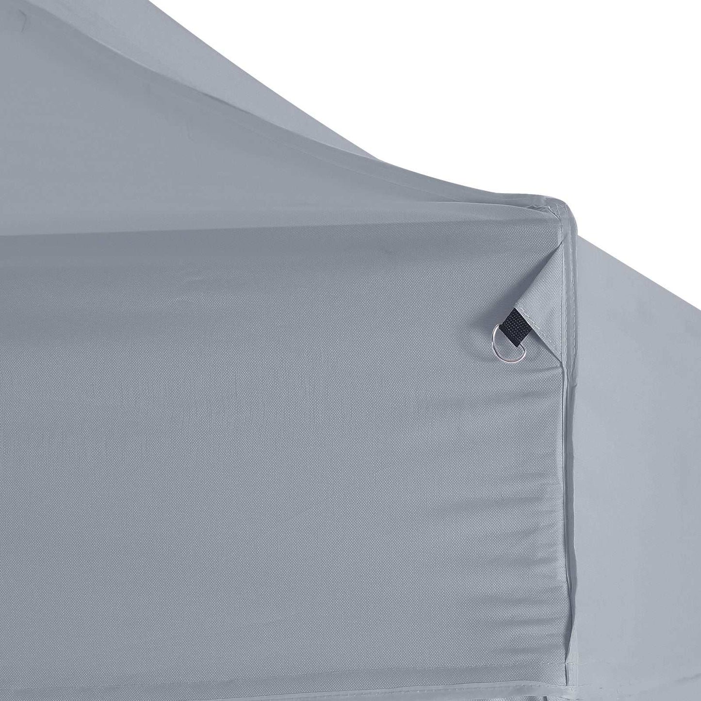 Pavillon oversejl 3x4,5 meter in close-up view displaying fabric and corner hook details.