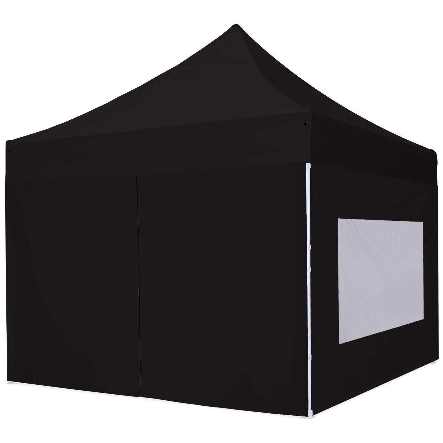 Sidevæg til pavillon 3x3m med dør og lynlås i robust 700D oxford materiale.