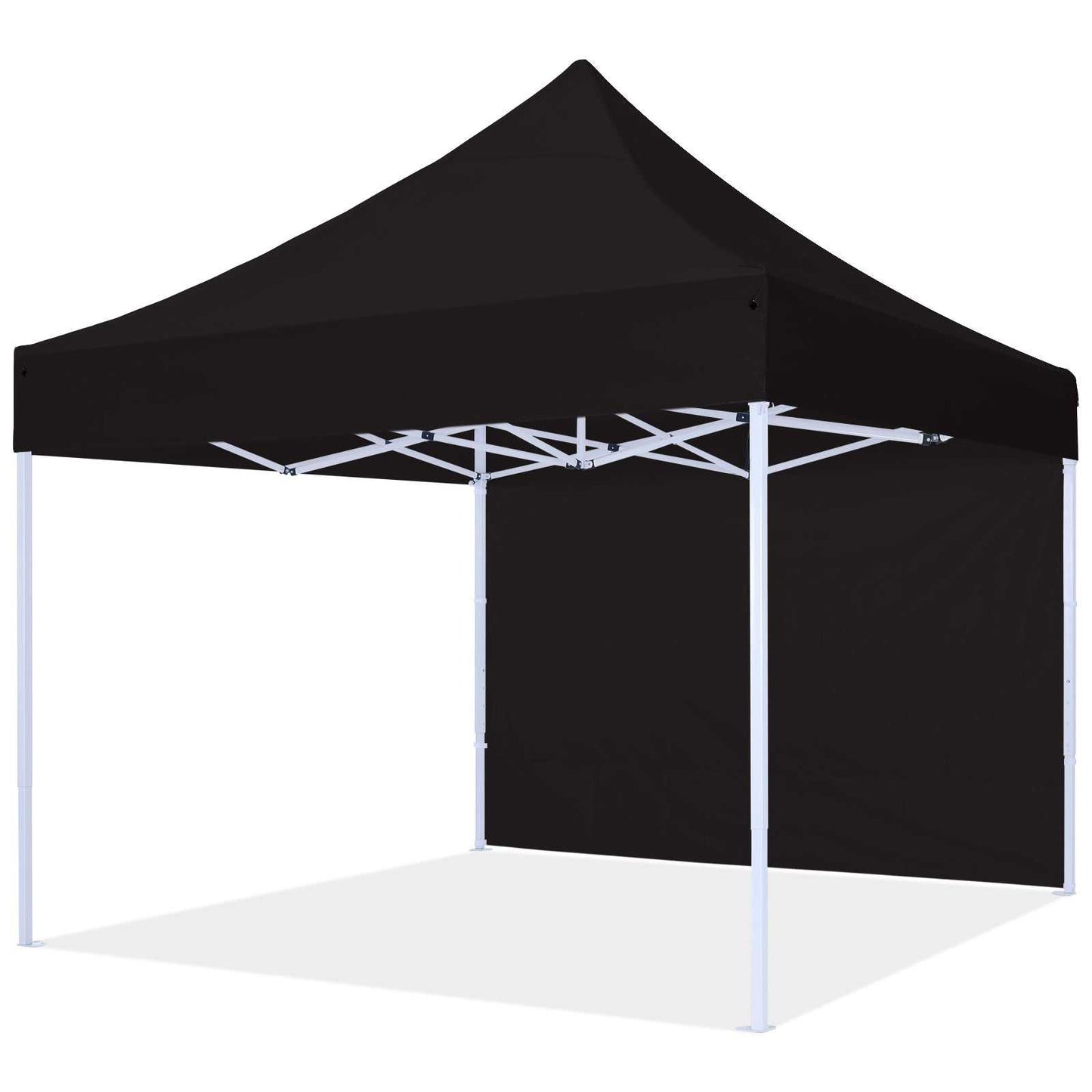 Sidevæg til pavillon 3x3m i robust 700D oxford materiale, sort.