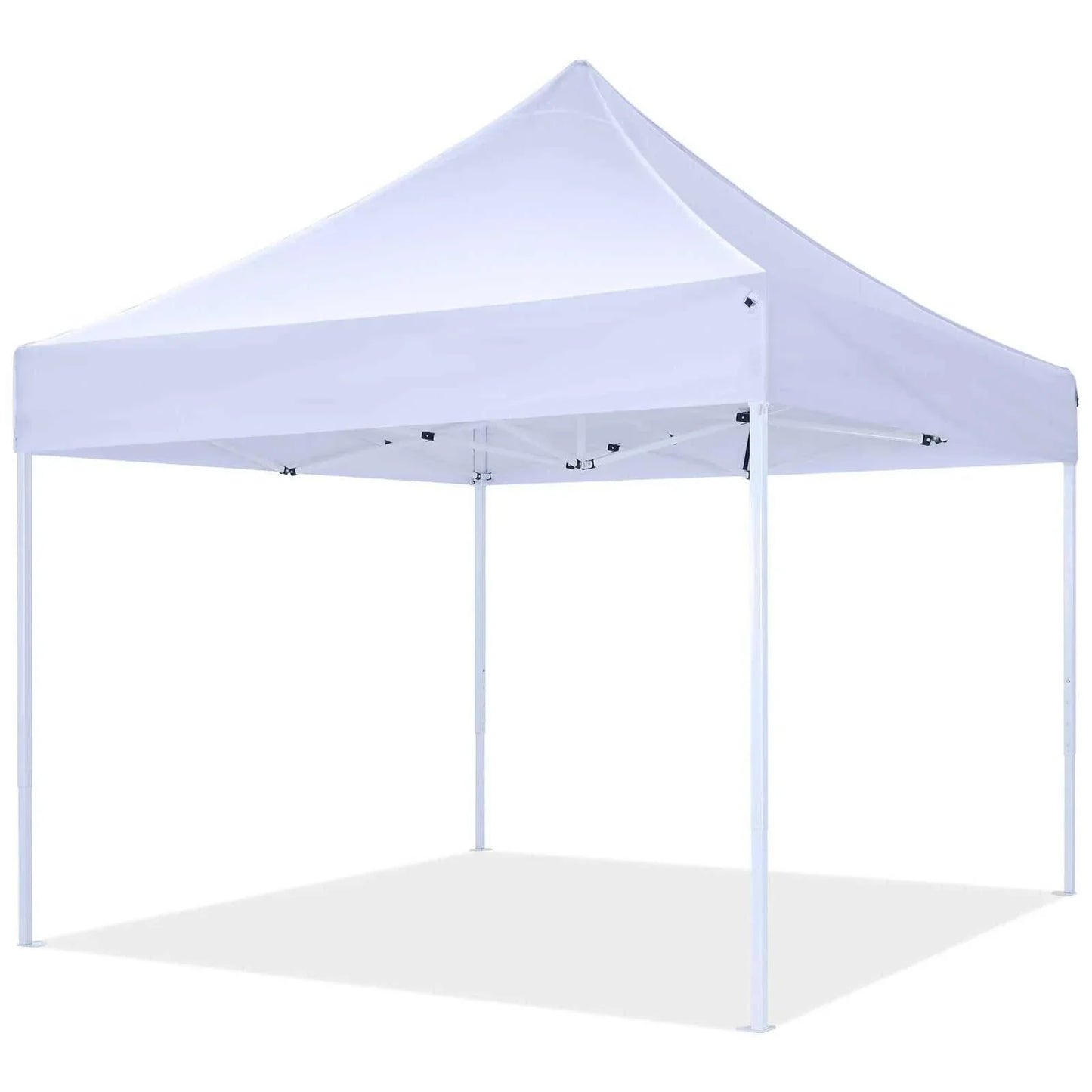 Pavillon Easy Up 3x3m with white steel frame and waterproof polyester canopy.