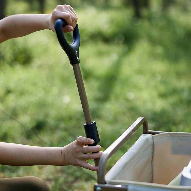 Foldbart mini trækvogn med håndtag, rummelig indvendig plads, ideel til børn, kapacitet 40 kg.