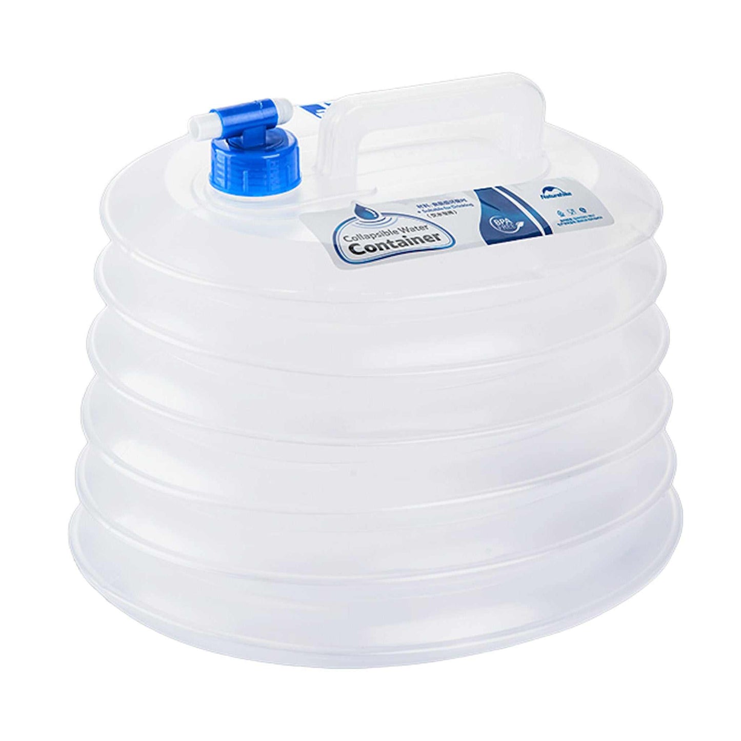 Foldbar vanddunk - 15L capacity, PFAS free, CE approved, food grade, leak-proof screw cap.