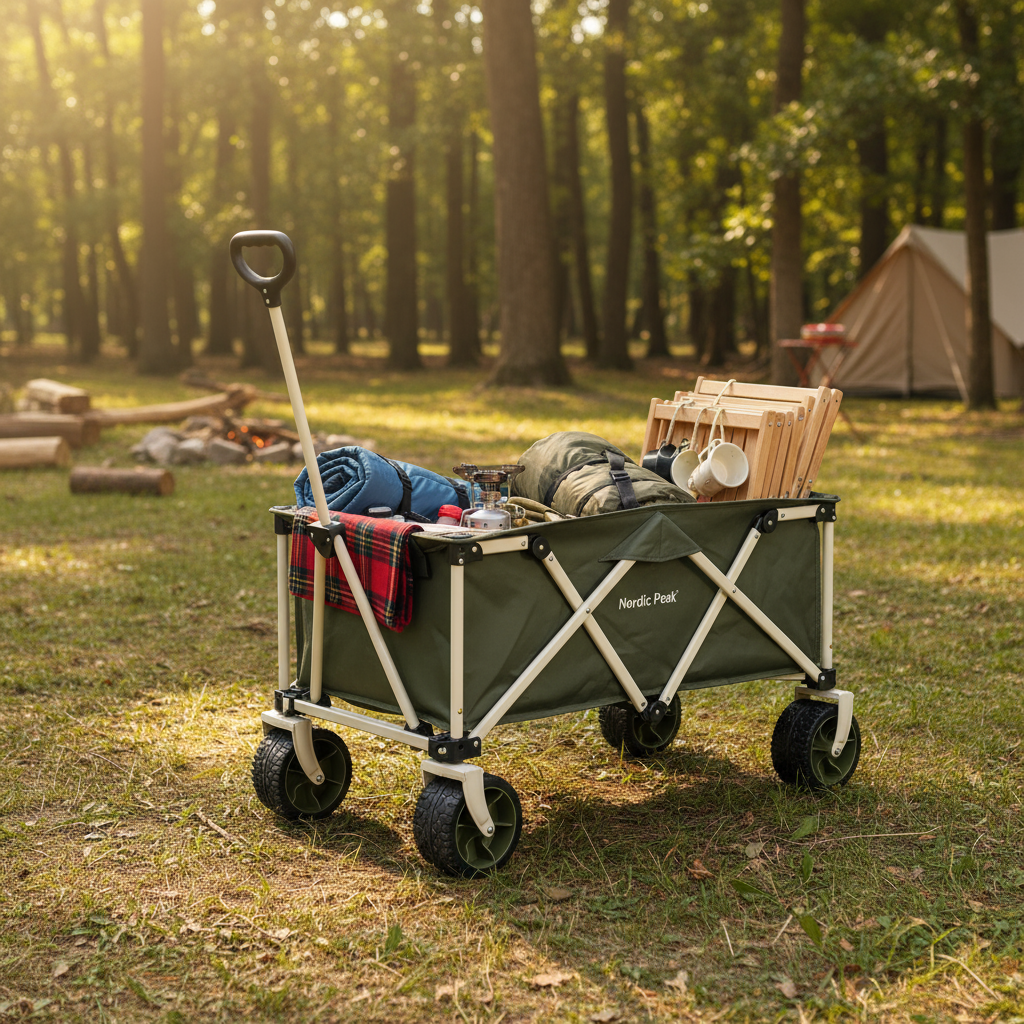 Foldbar trækvogn - max 120 kg.