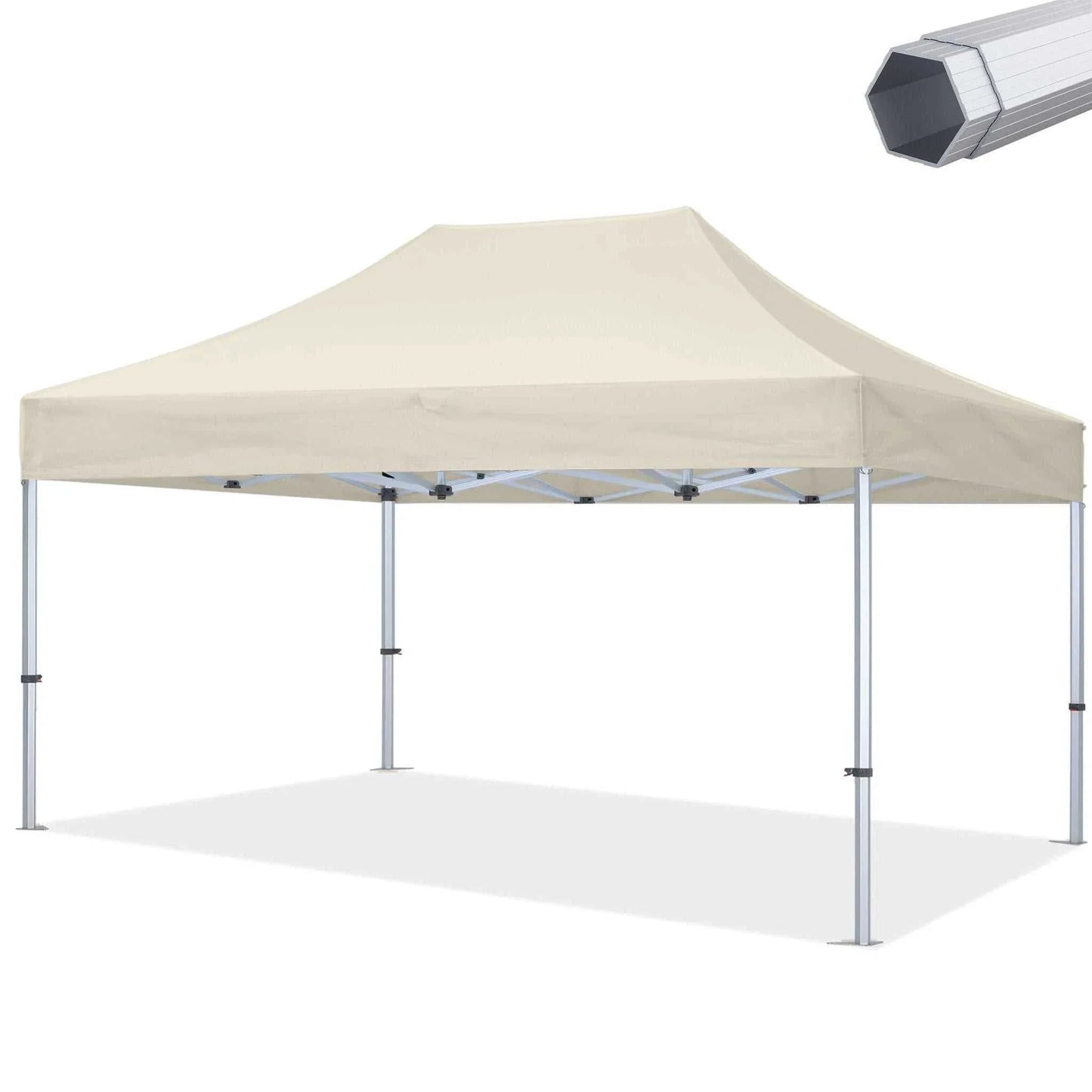 Pavillon Easy Up 3x4.5m with aluminum frame and waterproof polyester roof.