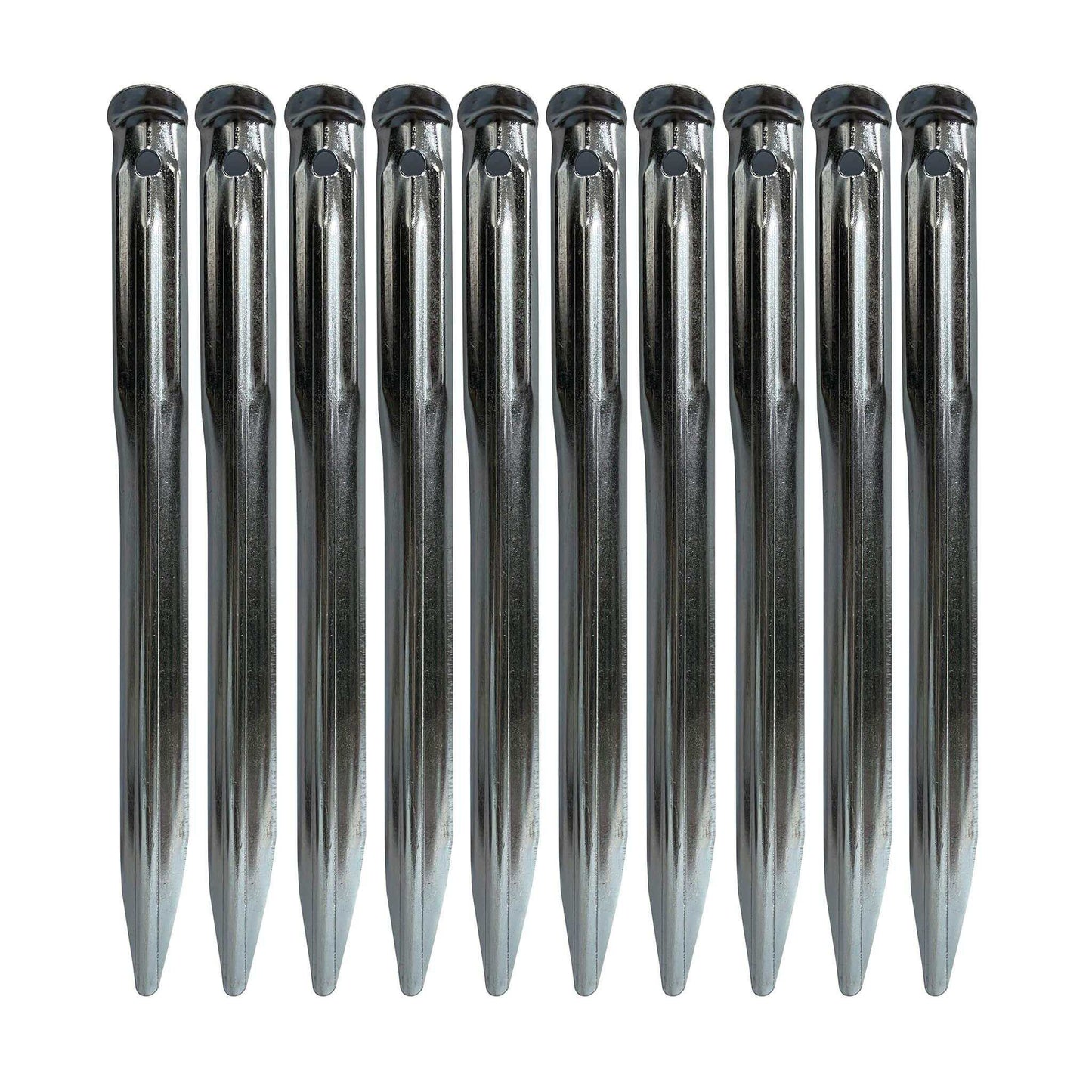 Teltpløkker V shape, 10 stk, ekstra kraftige, længde 20 cm.