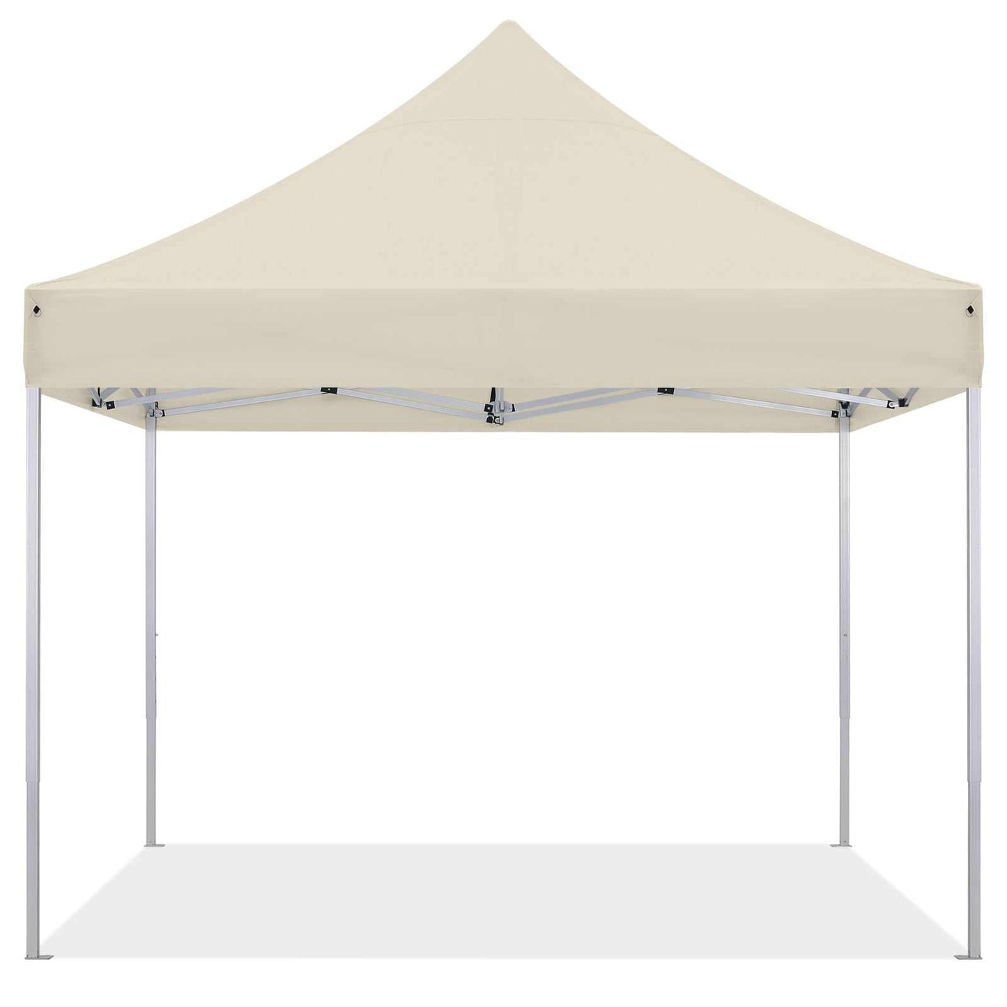Easy up 3x3m aluminum pavilion with waterproof and UV protective polyester roof.