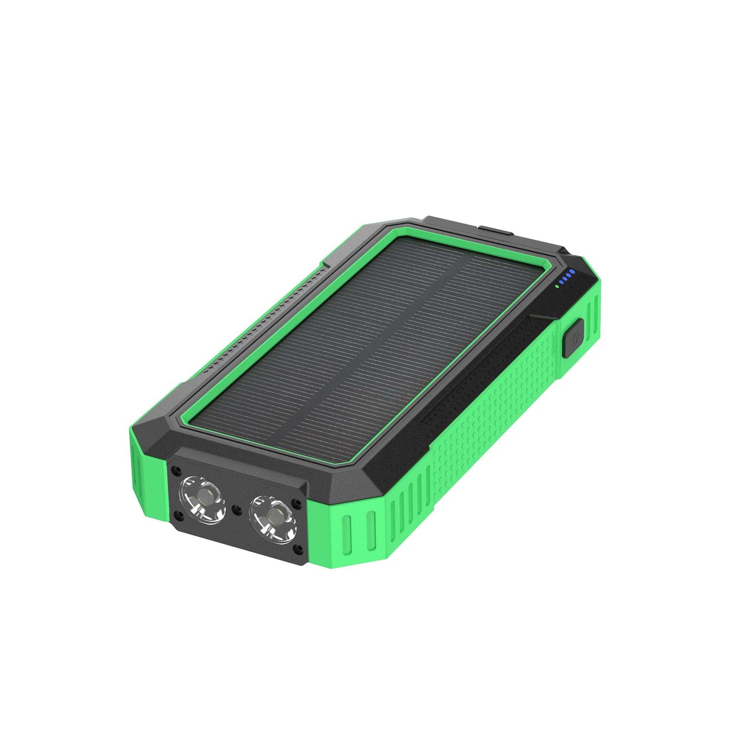 Powerbank 30.000 mAh - solceller og trådløs opladning