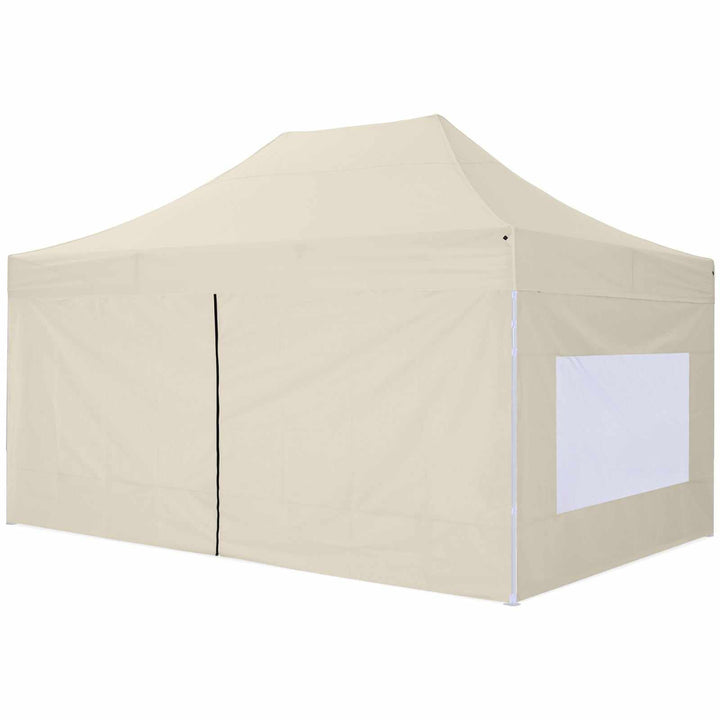 Sidevæg til pavillon 3x4,5m med dør og kraftig lynlås, let monterbar med velcro, vandtæt oxford materiale.