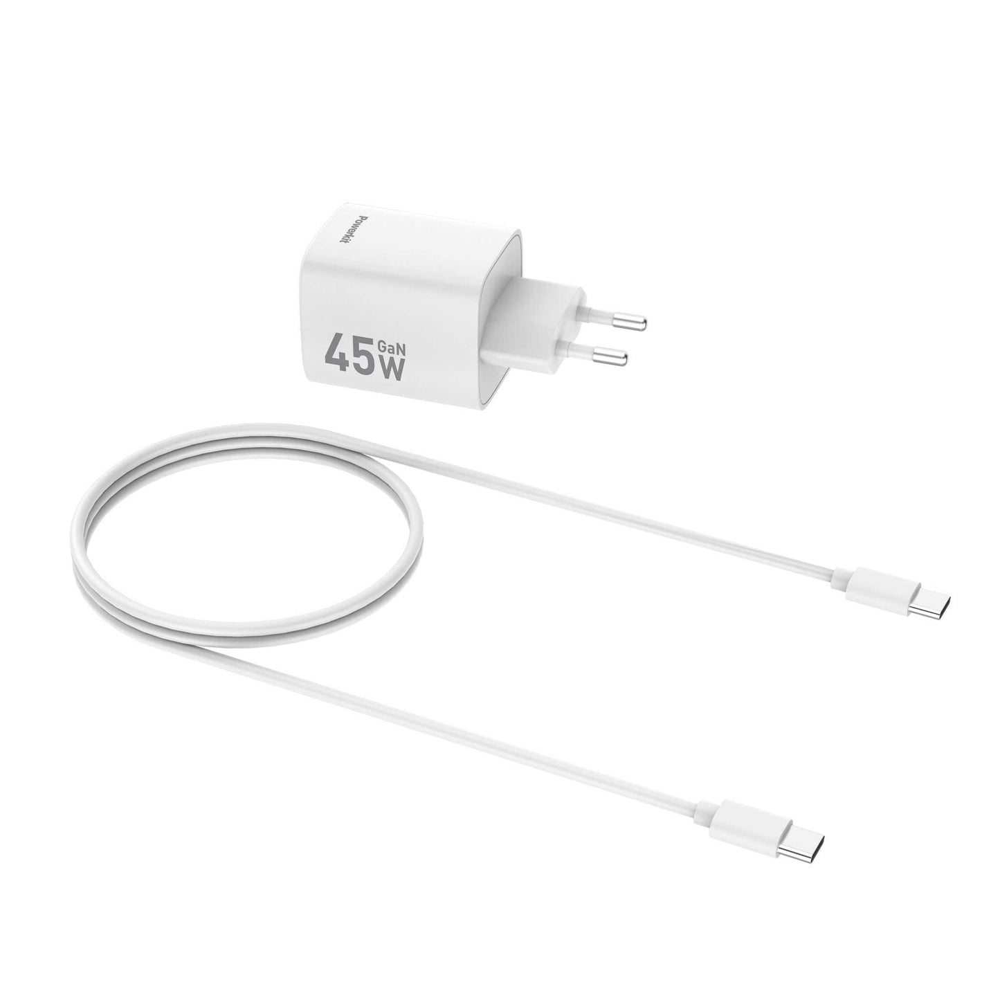 45W oplader med USB C kabel - lynladning
