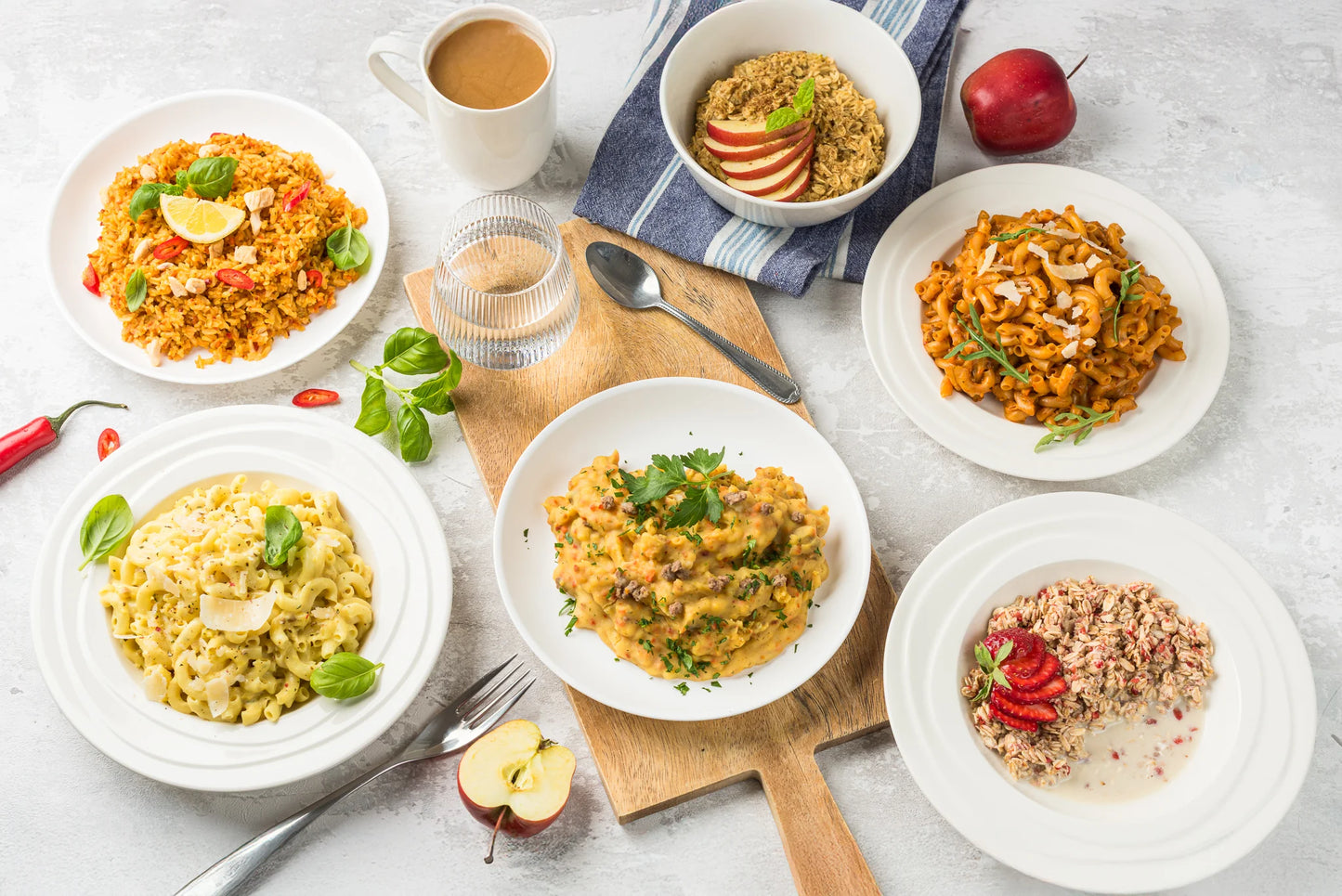 Frysetørret mad til 1 uge (21 portioner)