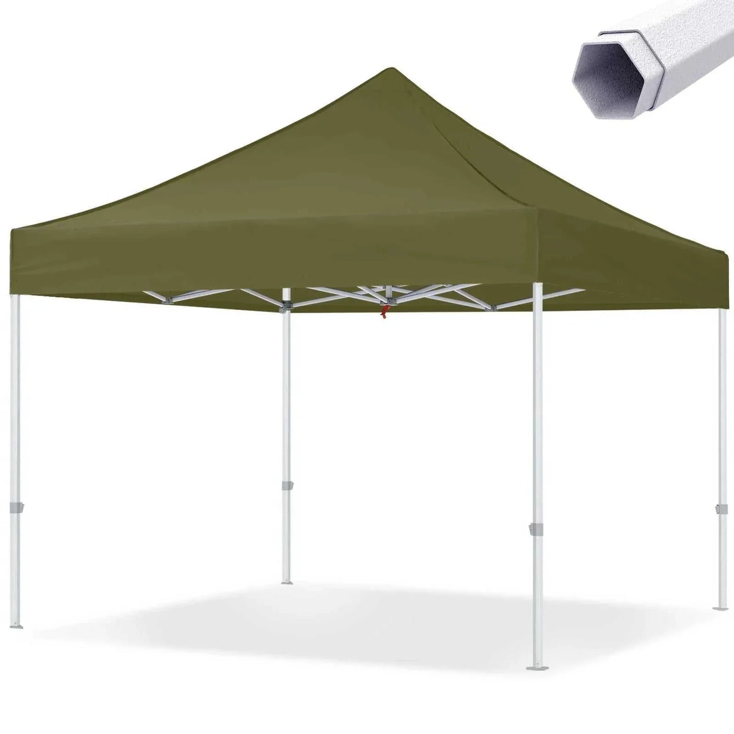 Green Pavillon Easy Up 3x3m with stable steel frame and waterproof polyester roof.