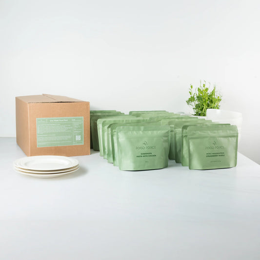 Frysetørret mad til 1 uge (21 portioner)