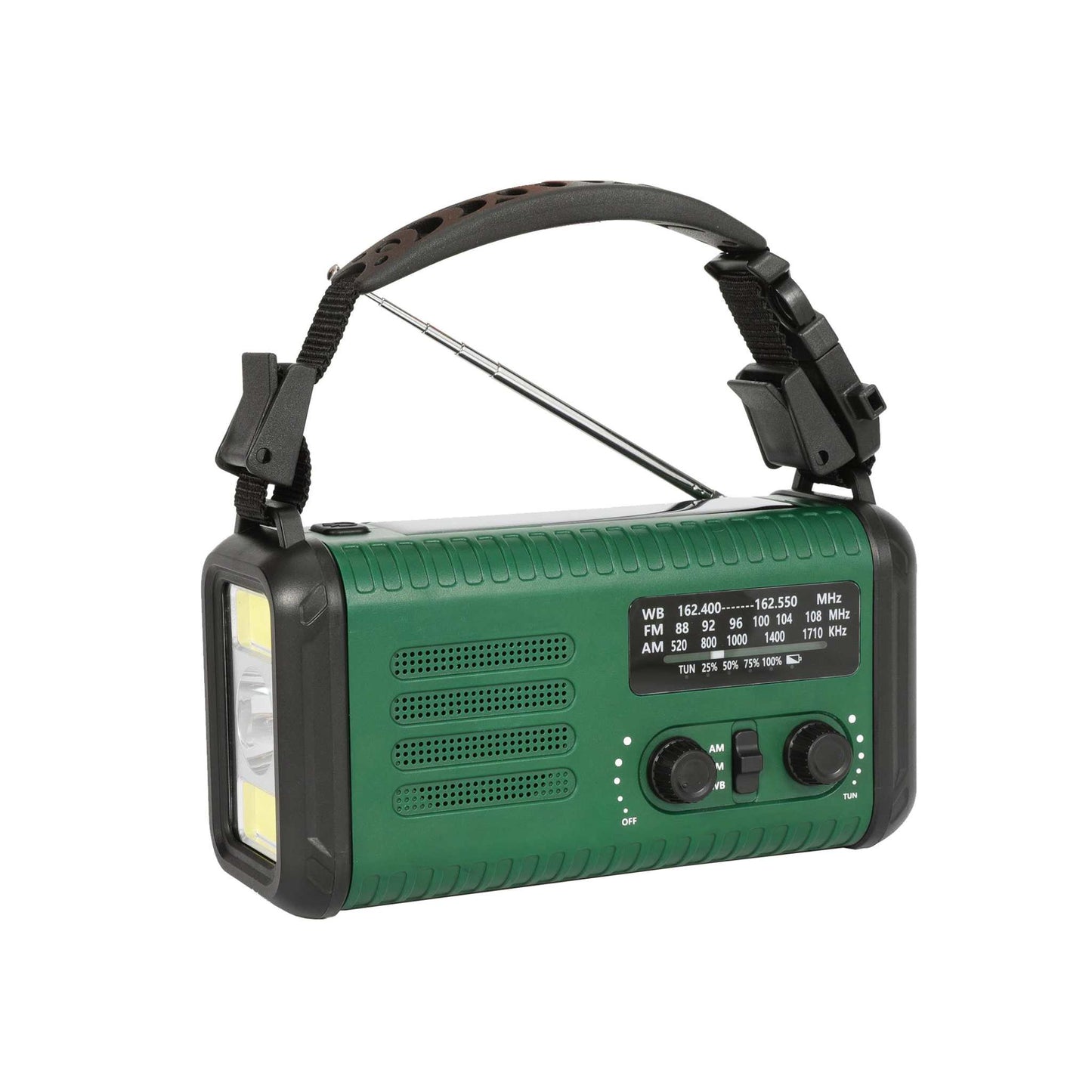 Nødradio m. solceller – FM/AM - 20.000 mAh powerbank
