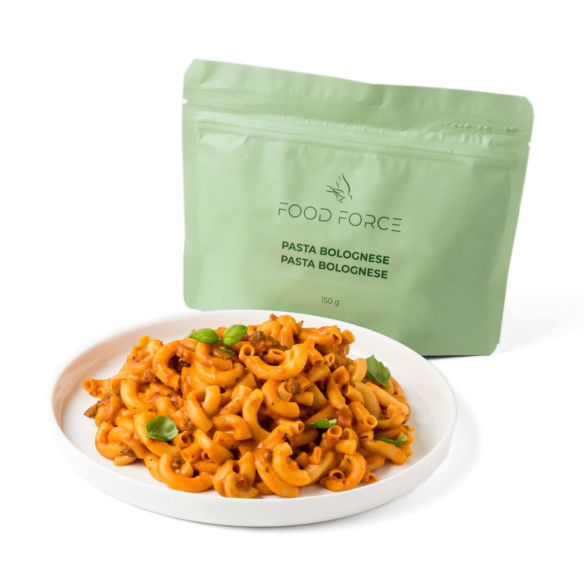 Frysetørret mad Pasta Bolognese i genlukkelig pose med italiensk oksekød og tomatsauce klar på 5-15 minutter