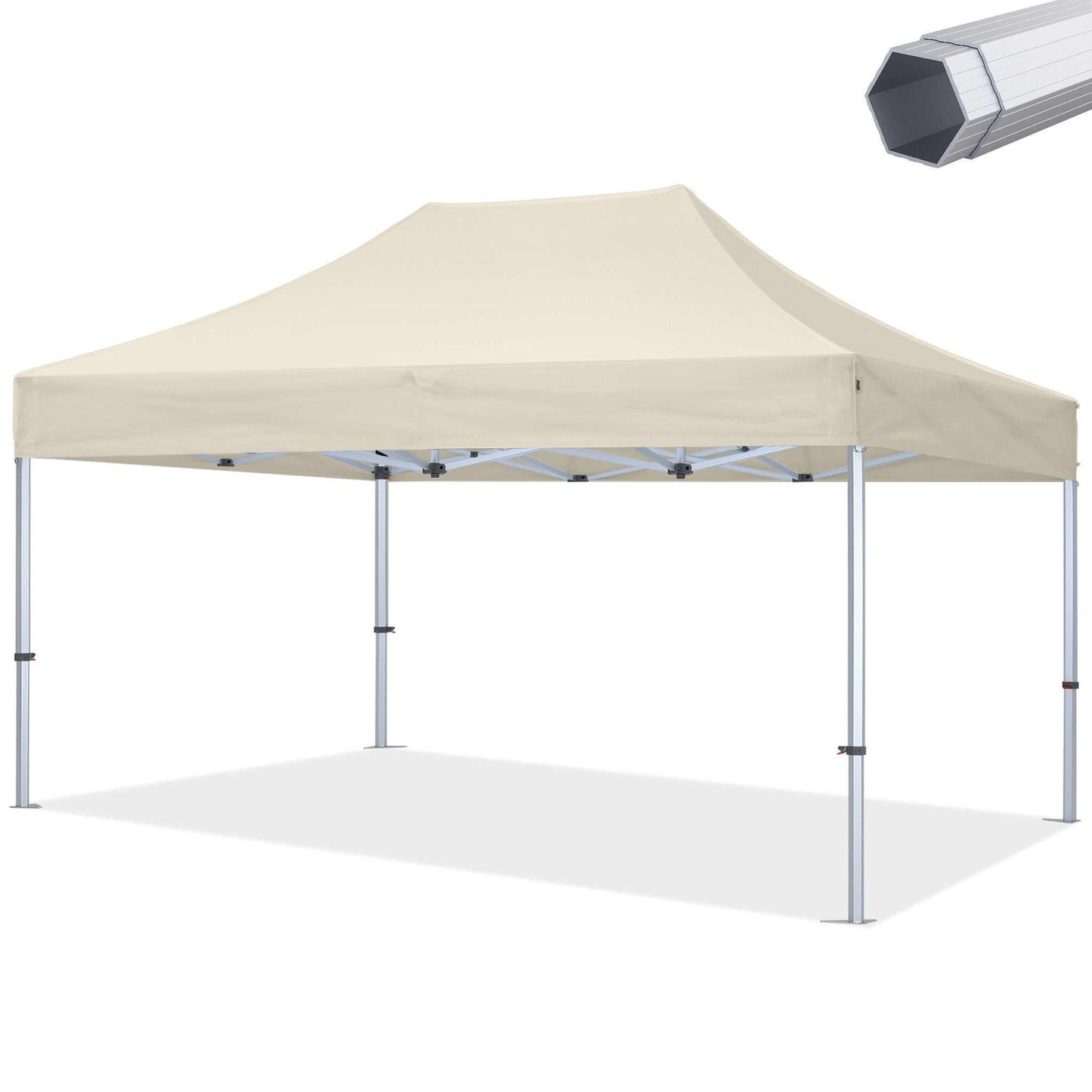 Pavillon Easy Up - 3x4,5m - Sekskantet aluminium