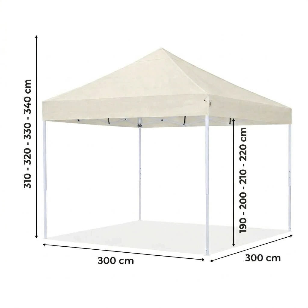 Pavillon Easy Up - 3x3m - Stål