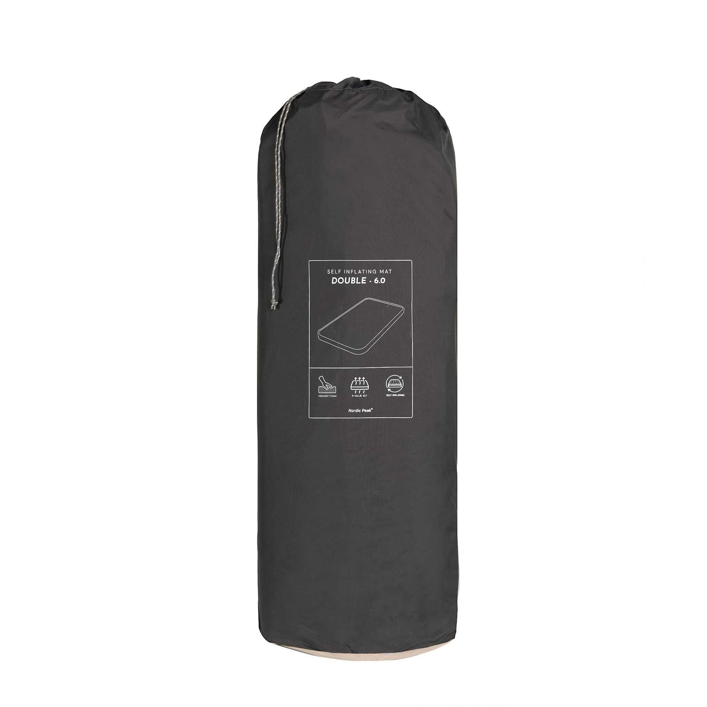 Selvoppustelig liggeunderlag - Dobbelt - Deluxe 6 cm.