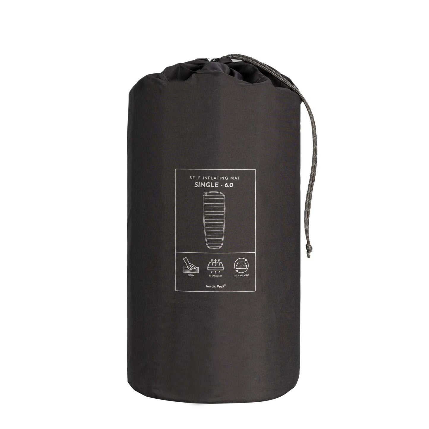Selvoppustelig liggeunderlag - single - 6 cm.