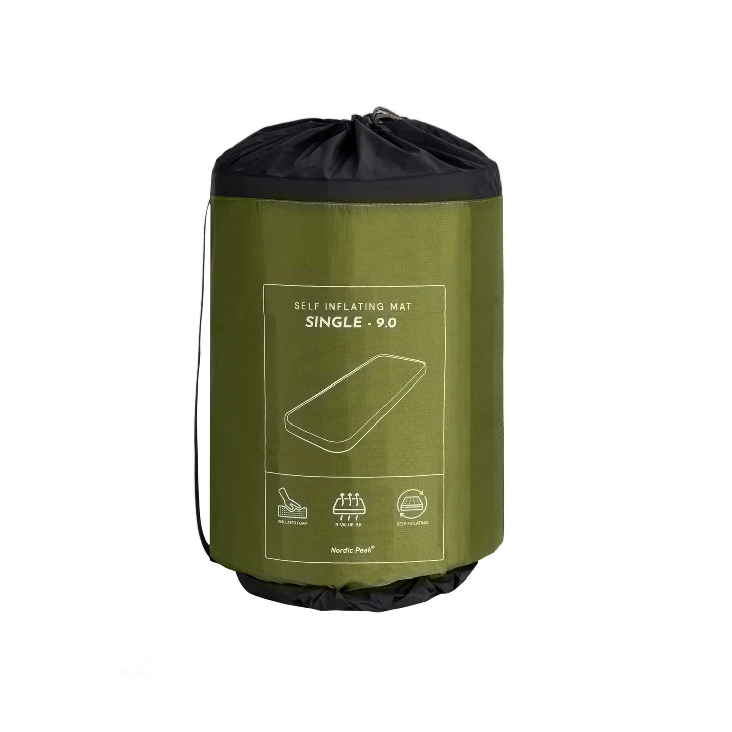 Selvoppustelig liggeunderlag - single - 9 cm.