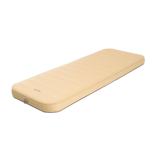 Self-inflating sleeping mat, single, Deluxe 10 cm, beige, with 200x75 cm size.