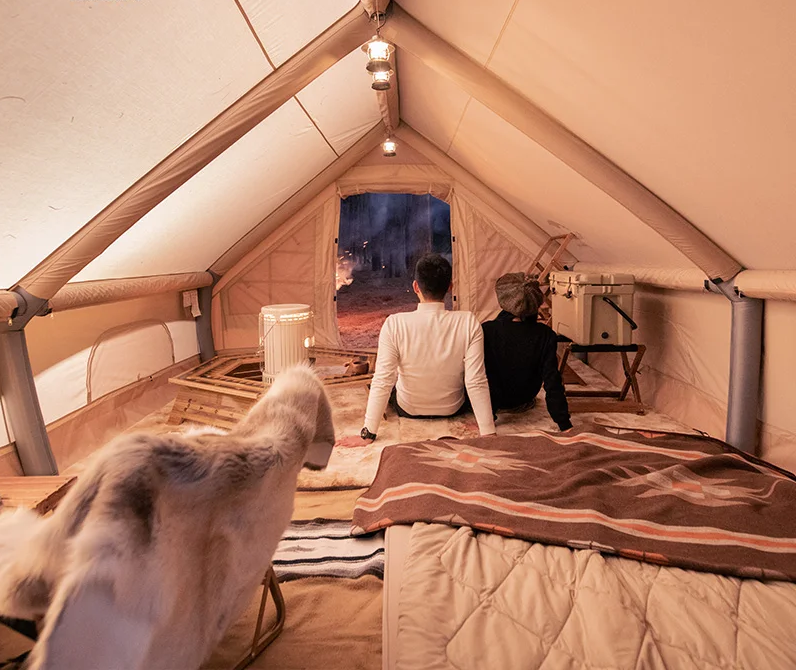 Oppustelig glamping telt - Large