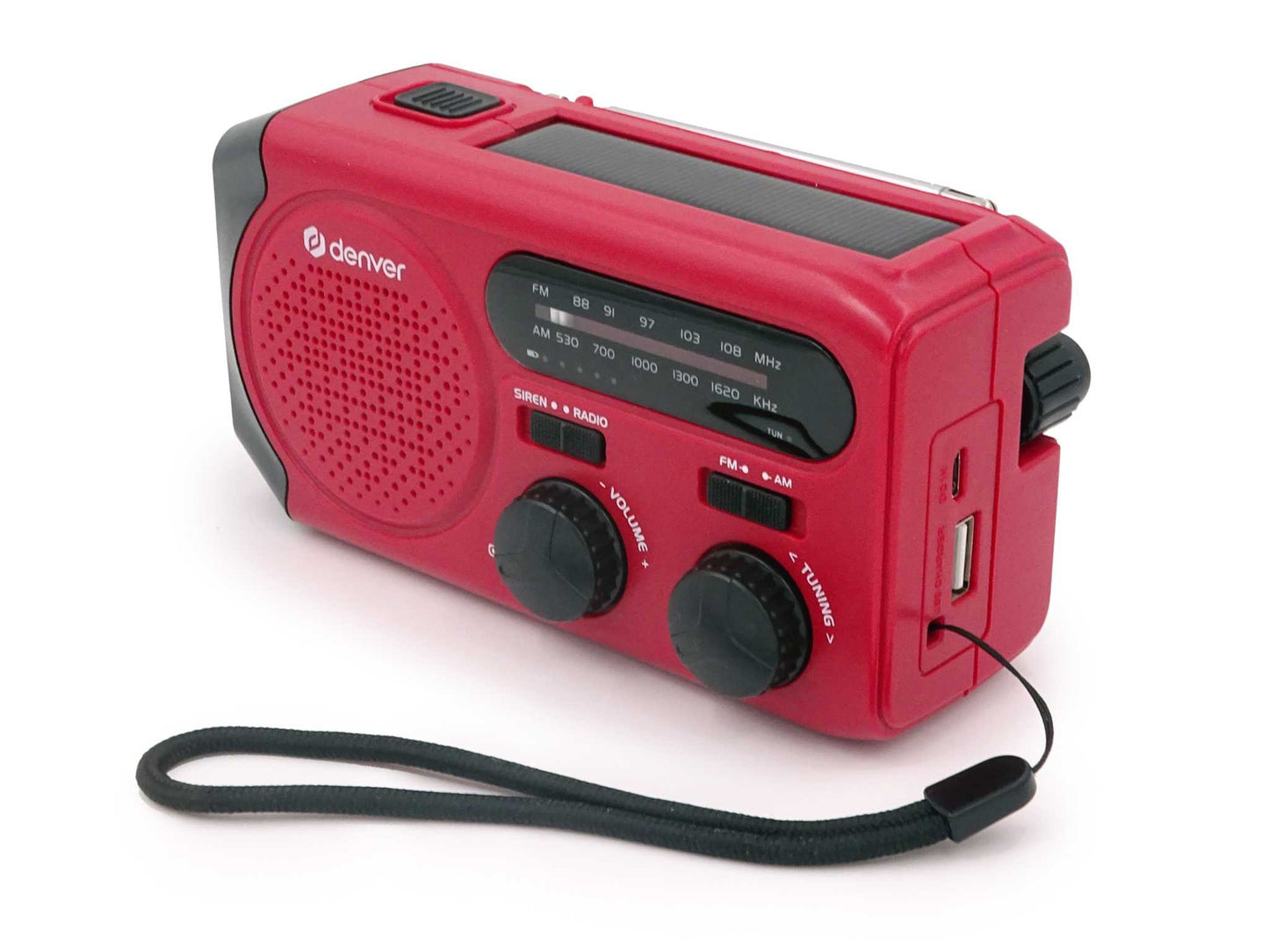 Nødradio FM/AM - Denver - med solcelle powerbank